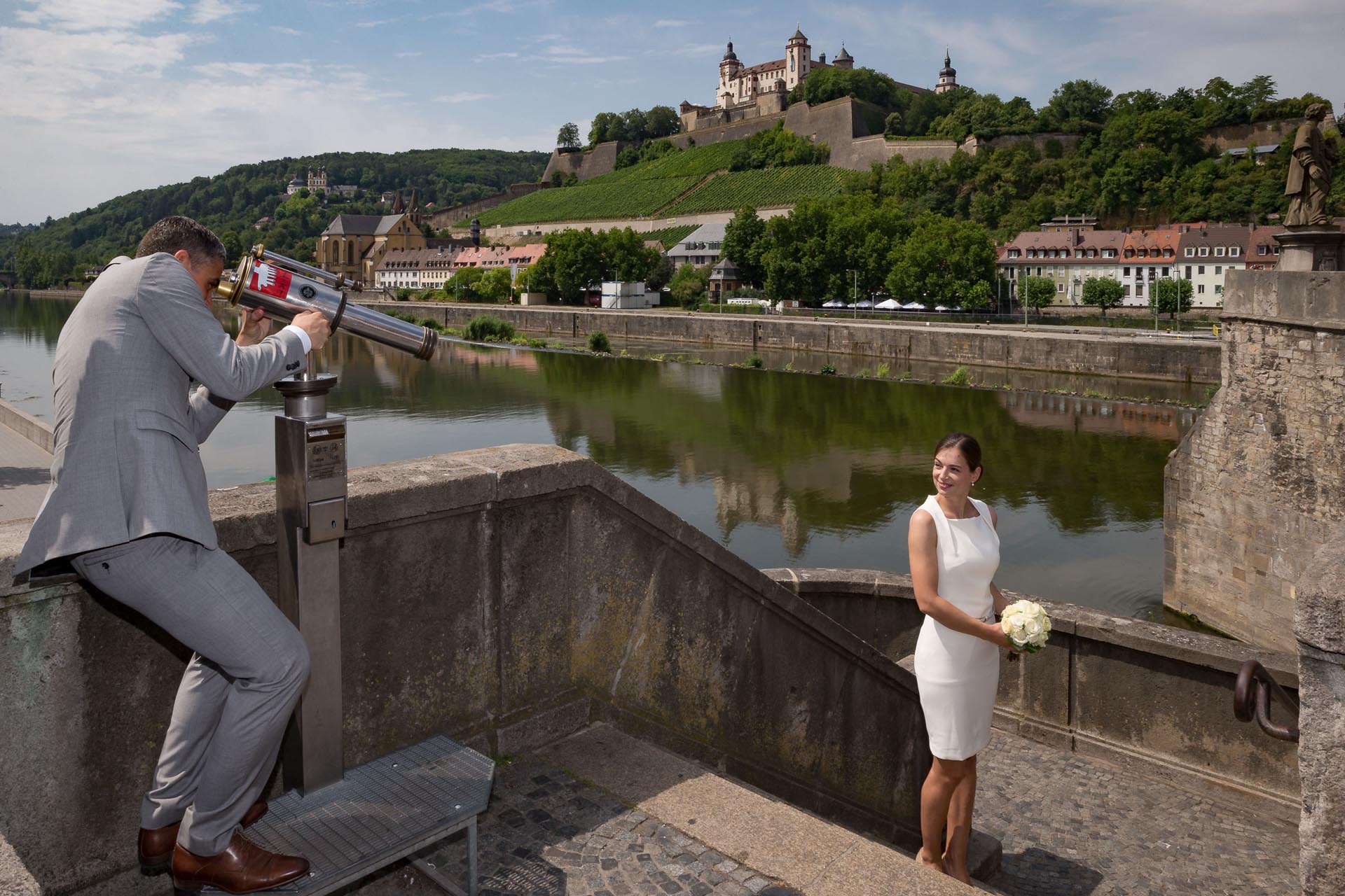 Brautpaarshooting, Alte Mainbrücke, Würzburg © Lightshades - Photodesign by Alfred Stolz