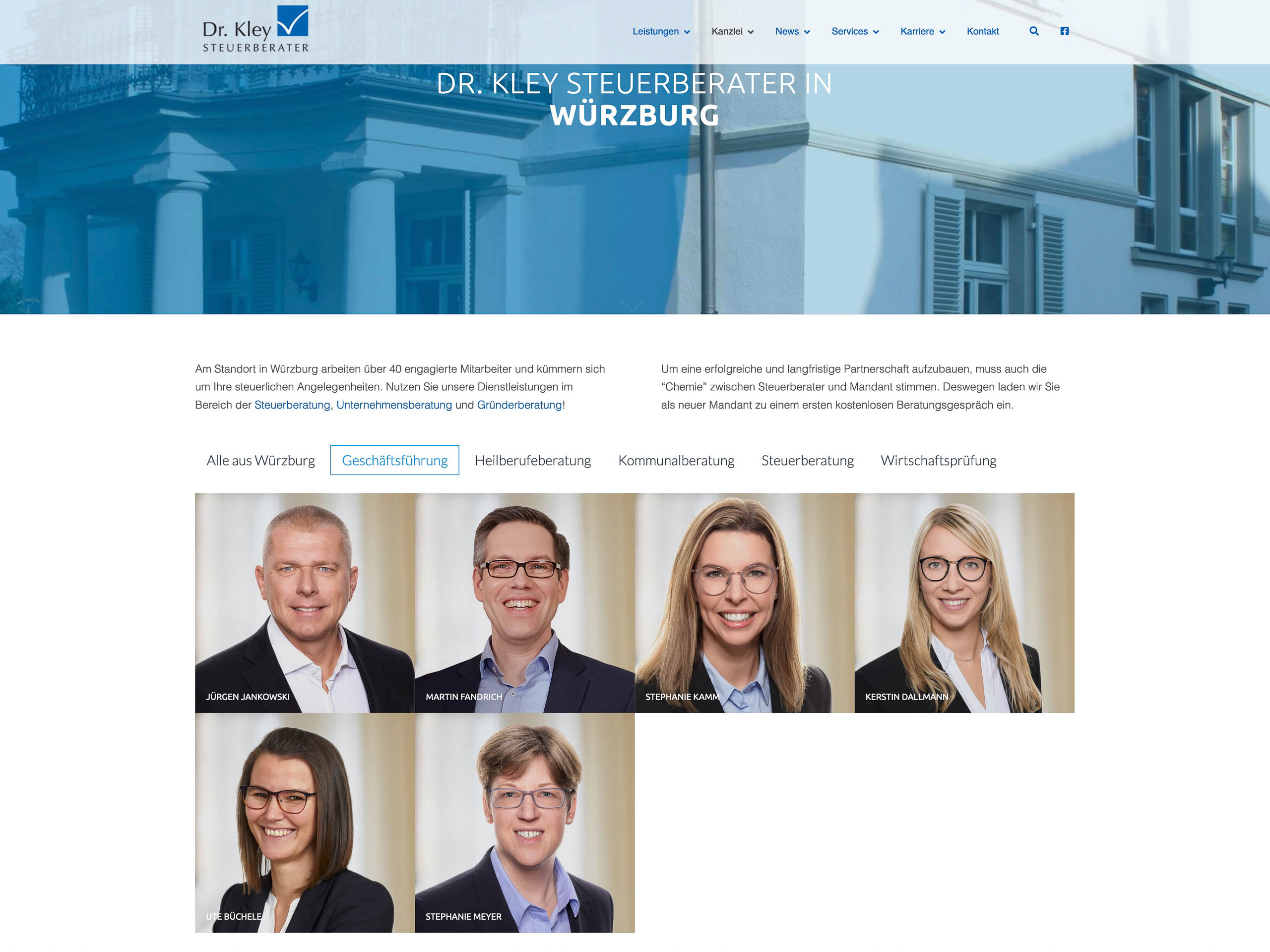 Businessportraits für Steuerberater Dr.Kley Würzburg