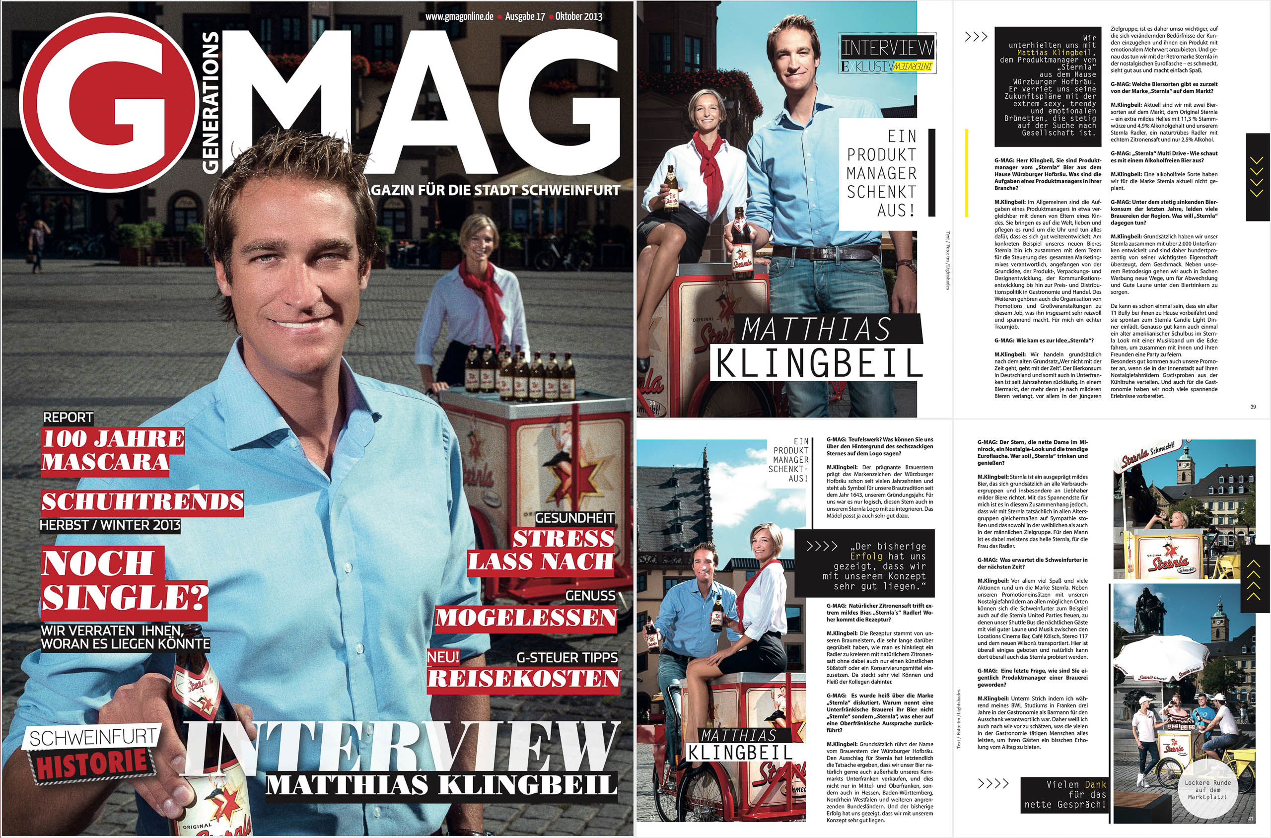 G-Mag Schweinfurt Covershooting für Sternla mit Matthias Klingbeil